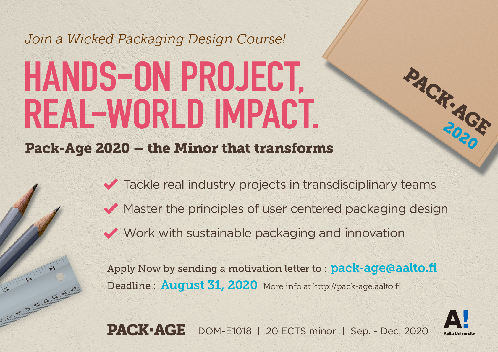 Apply to Pack-Age 2020!
